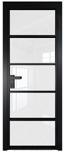 Дверь Profil Doors 14AG стекло Белый Триплекс цвет профиля Черный матовый RAL9005