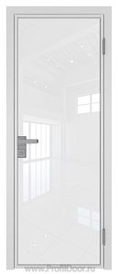 Дверь Profil Doors 1AG Цвет профиля Белый матовый RAL9003 стекло Белый триплекс