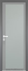 Дверь Profil Doors 2AGK стекло Мателюкс серый прокрас кромка Матовая алюминиевая