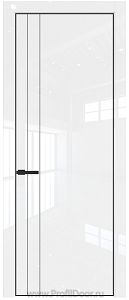 Дверь Profil Doors 12LA цвет Белый люкс цвет профиля Черный матовый RAL9005