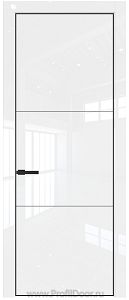 Дверь Profil Doors 13LA цвет Белый люкс цвет профиля Черный матовый RAL9005