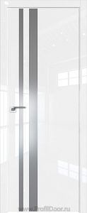 Дверь Profil Doors 116LK цвет Белый люкс кромка ABS в цвет с 4-х сторон стекло Lacobel Серебро Матлак