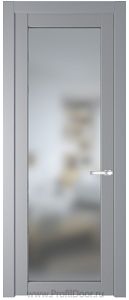 Дверь Profil Doors 2.1.2PD цвет Смоки (RAL 870-02) стекло Матовое