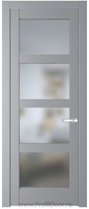 Дверь Profil Doors 3.4.2PD цвет Смоки (RAL 870-02) стекло Матовое