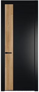 Дверь Profil Doors 24PE цвет Блэк кромка Черный матовый RAL9005 вставка Дуб Карамель