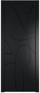 Дверь Profil Doors 6PE цвет Блэк кромка Черный матовый RAL9005