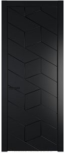 Дверь Profil Doors 9PE цвет Блэк кромка Черный матовый RAL9005