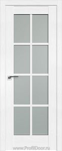 Дверь Profil Doors 101X цвет Пекан Белый стекло Матовое