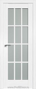 Дверь Profil Doors 102X цвет Пекан Белый стекло Матовое