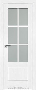 Дверь Profil Doors 103X цвет Пекан Белый стекло Матовое