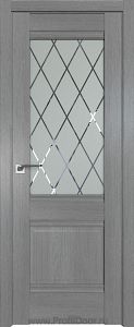 Дверь Profil Doors 2XN Грувд Серый стекло Ромб