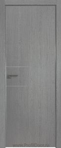 Дверь Profil Doors 41ZN цвет Грувд Серый кромка Матовый Алюминий с 4-х сторон