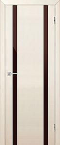 Дверь Profil Doors 9E цвет Магнолия Сатинат кромка ABS в цвет с 4-х сторон стекло Lacobel Коричневый Лак