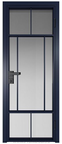 Дверь Profil Doors 10AG стекло Матовое цвет профиля Cиний матовый RAL5003