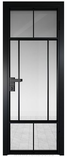 Дверь Profil Doors 10AG стекло Прозрачное цвет профиля Черный матовый RAL9005