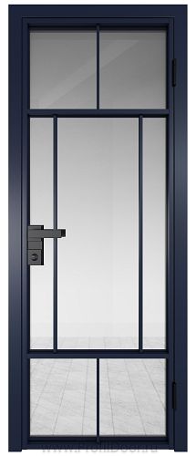 Дверь Profil Doors 10AG стекло Прозрачное цвет профиля Cиний матовый RAL5003
