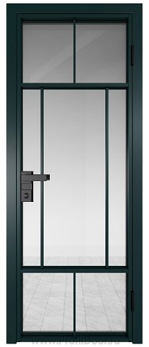 Дверь Profil Doors 10AG стекло Прозрачное цвет профиля Зеленый матовый RAL6004