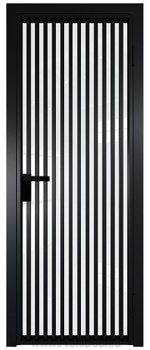 Дверь Profil Doors 11AG стекло Белый Триплекс цвет профиля Черный матовый RAL9005