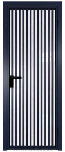 Дверь Profil Doors 11AG стекло Белый Триплекс цвет профиля Cиний матовый RAL5003