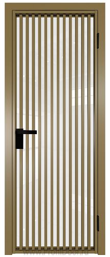 Дверь Profil Doors 11AG стекло Белый Триплекс цвет профиля Золото