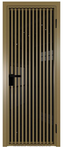 Дверь Profil Doors 11AG стекло Черный Триплекс цвет профиля Золото