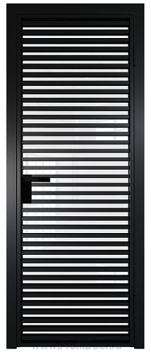 Дверь Profil Doors 12AG стекло Белый Триплекс цвет профиля Черный матовый RAL9005