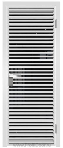 Дверь Profil Doors 12AG стекло Черный Триплекс цвет профиля Белый матовый RAL9003