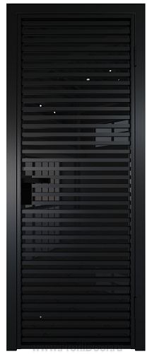 Дверь Profil Doors 12AG стекло Черный Триплекс цвет профиля Черный матовый RAL9005