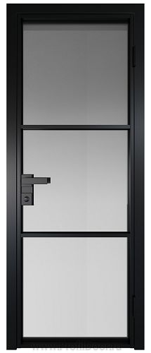 Дверь Profil Doors 13AG стекло Матовое цвет профиля Черный матовый RAL9005