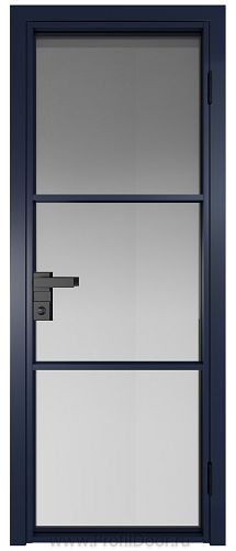 Дверь Profil Doors 13AG стекло Матовое цвет профиля Cиний матовый RAL5003