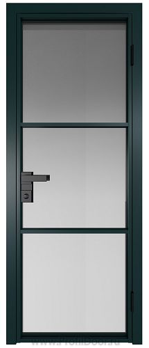 Дверь Profil Doors 13AG стекло Матовое цвет профиля Зеленый матовый RAL6004