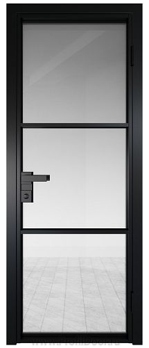 Дверь Profil Doors 13AG стекло Прозрачное цвет профиля Черный матовый RAL9005