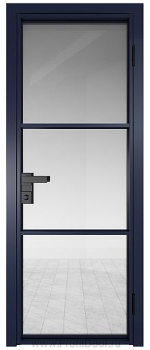 Дверь Profil Doors 13AG стекло Прозрачное цвет профиля Cиний матовый RAL5003