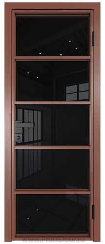 Дверь Profil Doors 14AG стекло Черный Триплекс цвет профиля Бронза