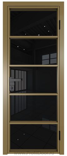 Дверь Profil Doors 14AG стекло Черный Триплекс цвет профиля Золото