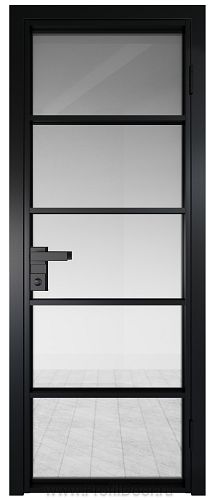 Дверь Profil Doors 14AG стекло Прозрачное цвет профиля Черный матовый RAL9005