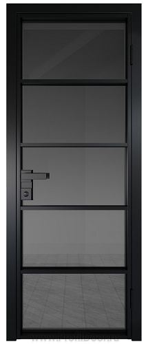 Дверь Profil Doors 14AG стекло Тонированное цвет профиля Черный матовый RAL9005