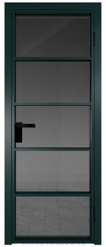 Дверь Profil Doors 14AG стекло Тонированное цвет профиля Зеленый матовый RAL6004