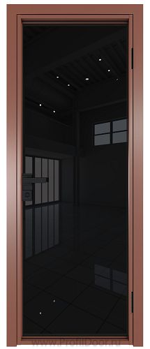 Дверь Profil Doors 1AG стекло Черный Триплекс цвет профиля Бронза