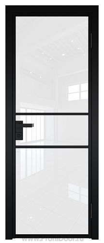 Дверь Profil Doors 2AG Цвет профиля Черный матовый RAL9005 стекло Белый триплекс