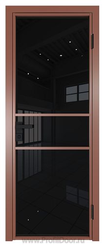 Дверь Profil Doors 2AG стекло Черный Триплекс цвет профиля Бронза