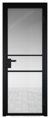 Дверь Profil Doors 2AG Цвет профиля Черный матовый RAL9005 стекло Прозрачное