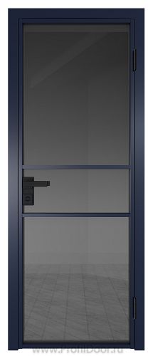 Дверь Profil Doors 2AG стекло Тонированное цвет профиля Cиний матовый RAL5003