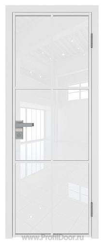 Дверь Profil Doors 3AG стекло Белый Триплекс цвет профиля Белый матовый RAL9003