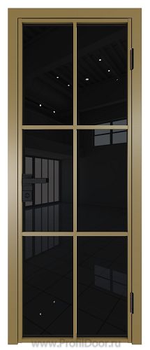 Дверь Profil Doors 3AG стекло Черный Триплекс цвет профиля Золото