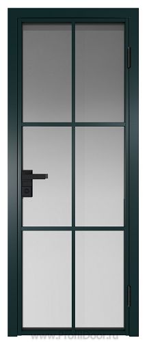 Дверь Profil Doors 3AG стекло Матовое цвет профиля Зеленый матовый RAL6004