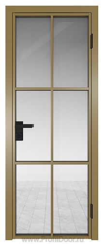 Дверь Profil Doors 3AG стекло Прозрачное цвет профиля Золото