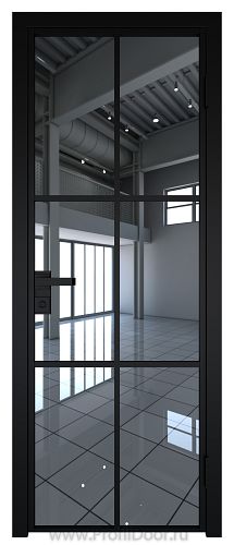 Дверь Profil Doors 3AG стекло Зеркало цвет профиля Черный матовый RAL9005