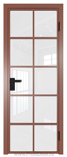 Дверь Profil Doors 4AG стекло Белый Триплекс цвет профиля Бронза