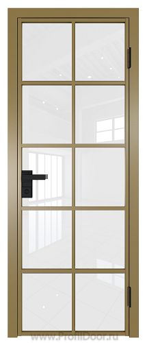 Дверь Profil Doors 4AG стекло Белый Триплекс цвет профиля Золото